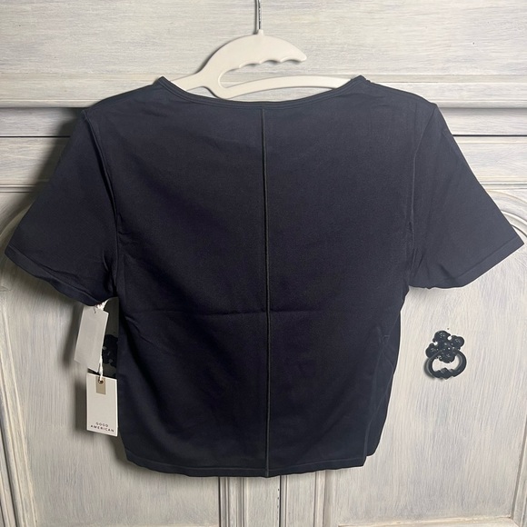 Revolve Good American Lightweight So Soft Sculpted T-Shirt Black Basic Staple‎ - Picture 11 of 11